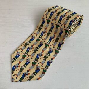Vito Rufolo Men’s Golf Themed Necktie 100% Silk Italy